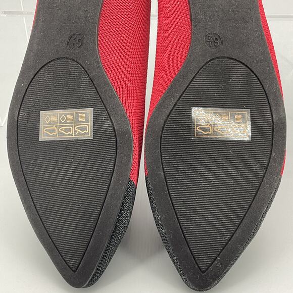 NEW Journee Collection Women’s Veata Soft Knit Flats Red Size 6.5 - Picture 11 of 11